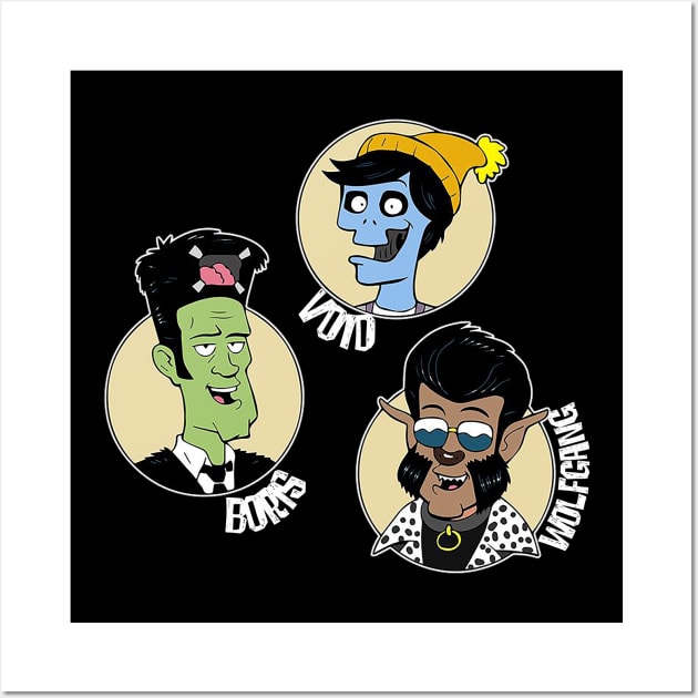 Ghouligans Cartoon Characters Wall Art by sickboywolfgang